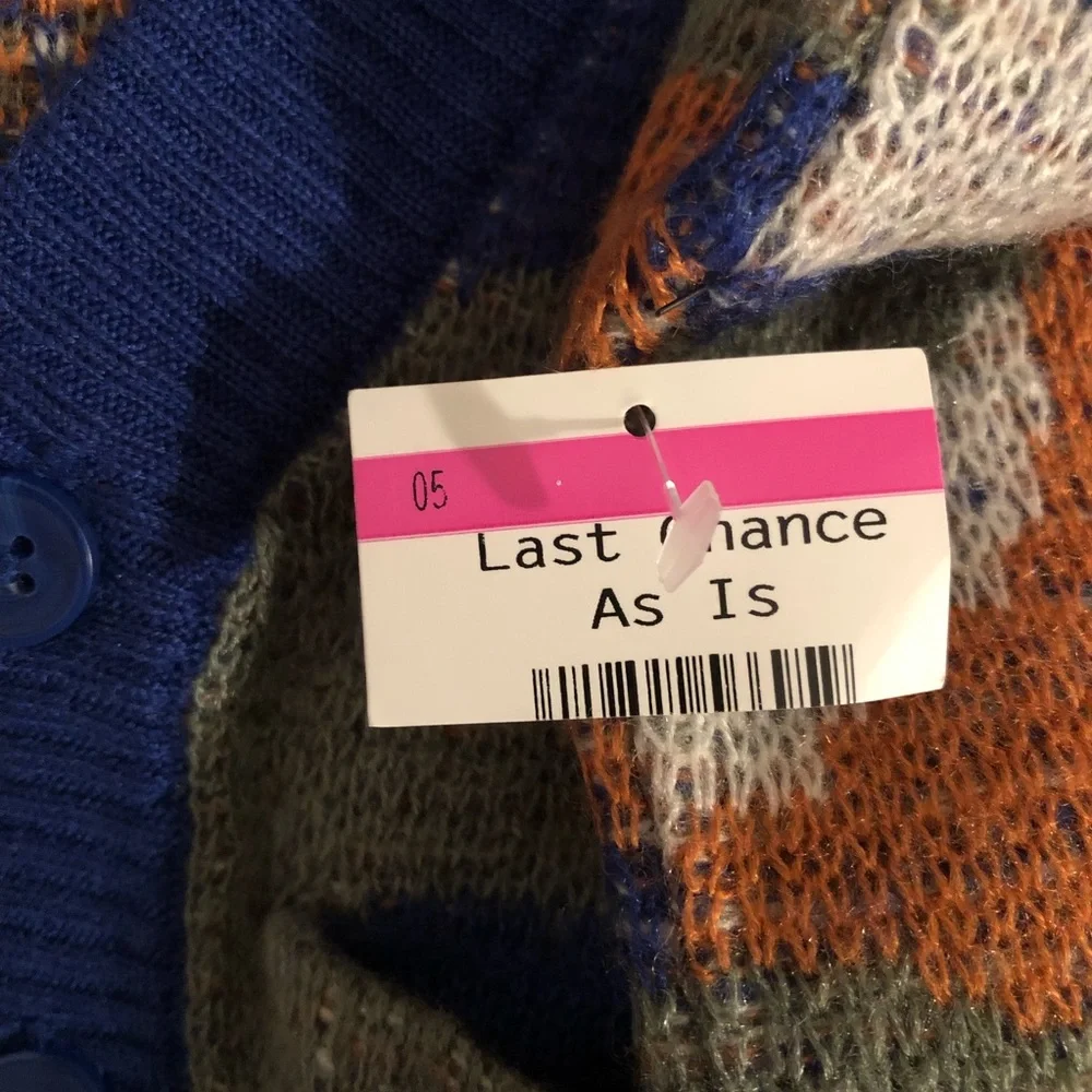 STEM Size 2 Toddler Abstract Oversized Grandpa Cardigan with Pockets. NWT